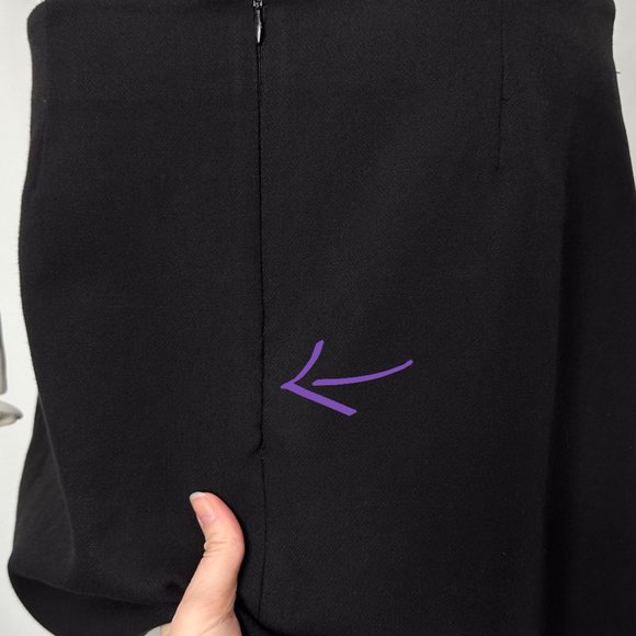 Zara Basic A-Line Mini Skirt Zip Front Pockets in Black Women’s Size M - Picture 9 of 10
